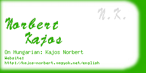 norbert kajos business card